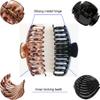 Accglory 5.5 Inches Extra Large Hair Clips for Long Thick Hair Womens Jumbo Hair Claw Clips 2 Counts in Set Hair Accessories (jaguar and black) view 4