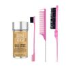 4 Packs Set Hair Wax Stick Slick Back Hair Edge Brush Pink Comb Wax Stick for Hair Flyaways, Styling Products Essentials Stuff for Women, Kids and Clean Girl view 1