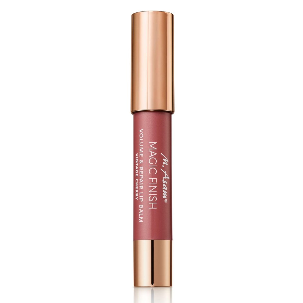 M. Asam MAGIC FINISH Volume & Repair Lip Balm Vintage-Cherry (0.11 oz) - Lip balm for delicate shine & more volume with plumping & nourishing vitamin E & shea butter