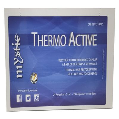 Kleravitex Mystic Thermo Active Hair Ampoule Exceptional Shine And Softness - With Silicones and Vitamin E (Tocopherol) (Pack of 24) Unisex Adult