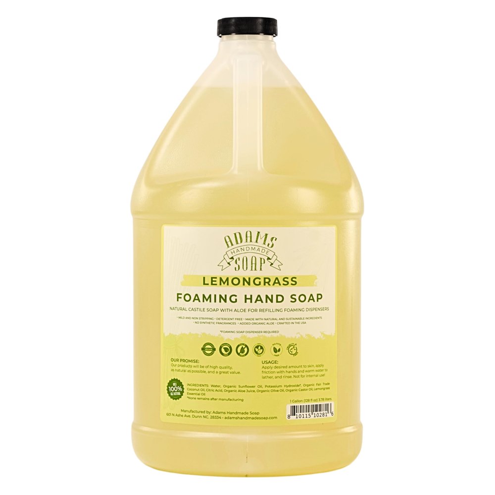 Adams Handmade Soap Liquid Foaming Soap 1 Gal - Lemongrass