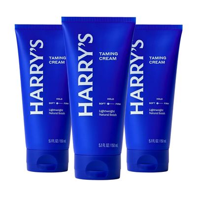 Harry's Hair Taming Cream, Lightweight Hair Styling Cream with Natural Finish, 5.1 Fl Oz, 3 Pack
