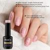 Dan's Nails 15ml Ballet Pink Gold Flakes Rubber Base Gel Coat Color | Soak off UV/LED Lamp for Professional Russian Manicure view 2