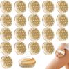 Gejoy 10 Pcs Dry Brushing Body Brush Exfoliating Brush with Massage Nodule Dry Skin Body Scrubber for Shower Bath Back Circulation Improvement Dead Skin Exfoliator (4.3 x 4.3 Inches,Wood Color) view 1