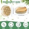 Gejoy 10 Pcs Dry Brushing Body Brush Exfoliating Brush with Massage Nodule Dry Skin Body Scrubber for Shower Bath Back Circulation Improvement Dead Skin Exfoliator (4.3 x 4.3 Inches,Wood Color) view 2