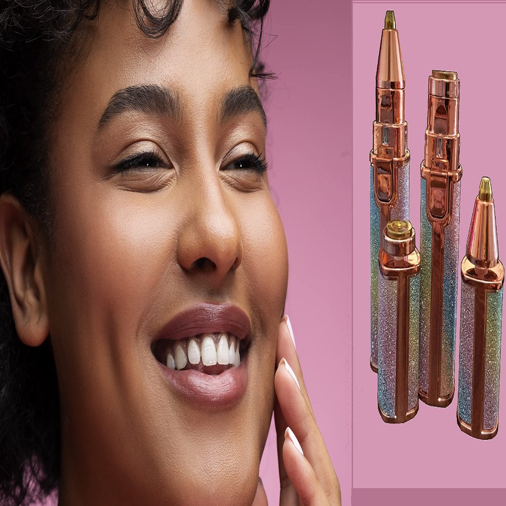 Depiladora de cejas recargable para depilacin Facial de Mujer, depiladora tctil con luz LED, recortadora 2 en 1 depiladora de cejas,labios, barbilla, Brazos y rostro.