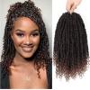 12 Inch Pre-Looped Passion Twist Crochet Hair - 8 Packs Pretwisted Bohemian Braiding Hair for Black Women, Soft Tangle-Free Synthetic Hair for Protective Styles, Easy Install Crochet Braids (1B/30) view 1