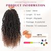 12 Inch Pre-Looped Passion Twist Crochet Hair - 8 Packs Pretwisted Bohemian Braiding Hair for Black Women, Soft Tangle-Free Synthetic Hair for Protective Styles, Easy Install Crochet Braids (1B/30) view 2