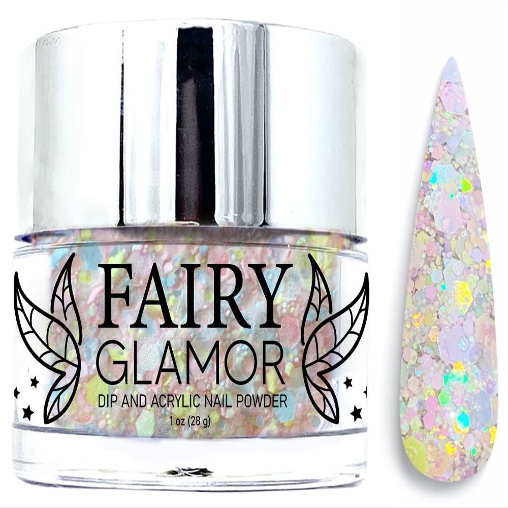 FAIRY GLAMOR Pink Glitter Dip & Acrylic Nail Powder - Critical Cute - 1 oz