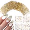 30 Sheets Gold Nail Stickers - Self-Adhesive 3D Flower Design Nail Decals for DIY Nail Art for Acrylic Nails view 1