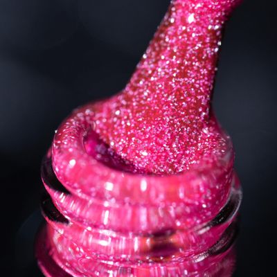 BURANO Hot Pink Reflective Glitter Gel Polish Holographic Gel Polish SZ9