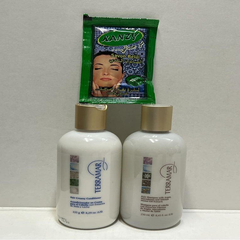 Terramar oleo kit Shampoo 250ml And Conditioner 235g For Hair with Moroccan soap