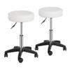 SUPER DEAL Adjustable Height Hydraulic Rolling Swivel Stool Tattoo Facial Massage Spa Salon Medical Stool,Set of 2,White view 1
