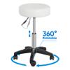 SUPER DEAL Adjustable Height Hydraulic Rolling Swivel Stool Tattoo Facial Massage Spa Salon Medical Stool,Set of 2,White view 4