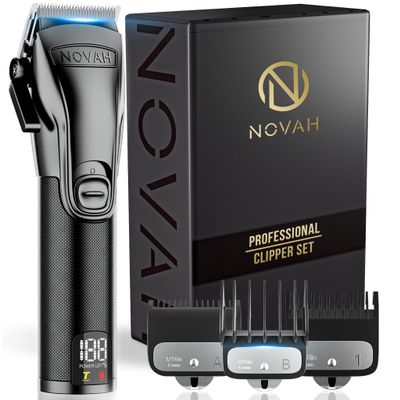Novah Professional Hair Clippers for Men, Professional Barber Clippers, Electric Mens Cordless Hair Clipper for Barbers Haircut Kit Fade, Maquina de Cortar Cabello