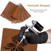 Frienda 20 Pcs 8.7'' X 5.7'' Fake Tattoo Skin, 1.5 mm Double Sides Blank Tattoo Practice Skin Sheet for Microblading Eyebrow Beginners Experienced Artist, Brown view 4