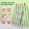 Nail Art Brushes, 6 Acrylic Nail Brushes Dappen Dish Set - Dappen Dish for Acrylic Nails, Monomer Dish Nail Glass Cup Nail Art Manicure Tools (10 Piece Set) view 2