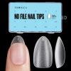 TOMICCA Short Almond Nail Tips - 450Pcs Acrylic Nail Tips Kit, 15 Sizes Pre Buffed Almond False Tips, Full Cover Double-sided Matte Nails for Nail Art Extension Press on Nails view 1