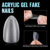 TOMICCA Short Almond Nail Tips - 450Pcs Acrylic Nail Tips Kit, 15 Sizes Pre Buffed Almond False Tips, Full Cover Double-sided Matte Nails for Nail Art Extension Press on Nails view 4