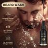 POP MODERN.C Beard Growth Kit Beard Grooming Kit 6pcs Beard Wash Shampoo Beard Oil Beard Balm Beard Comb Brush Scissors view 2