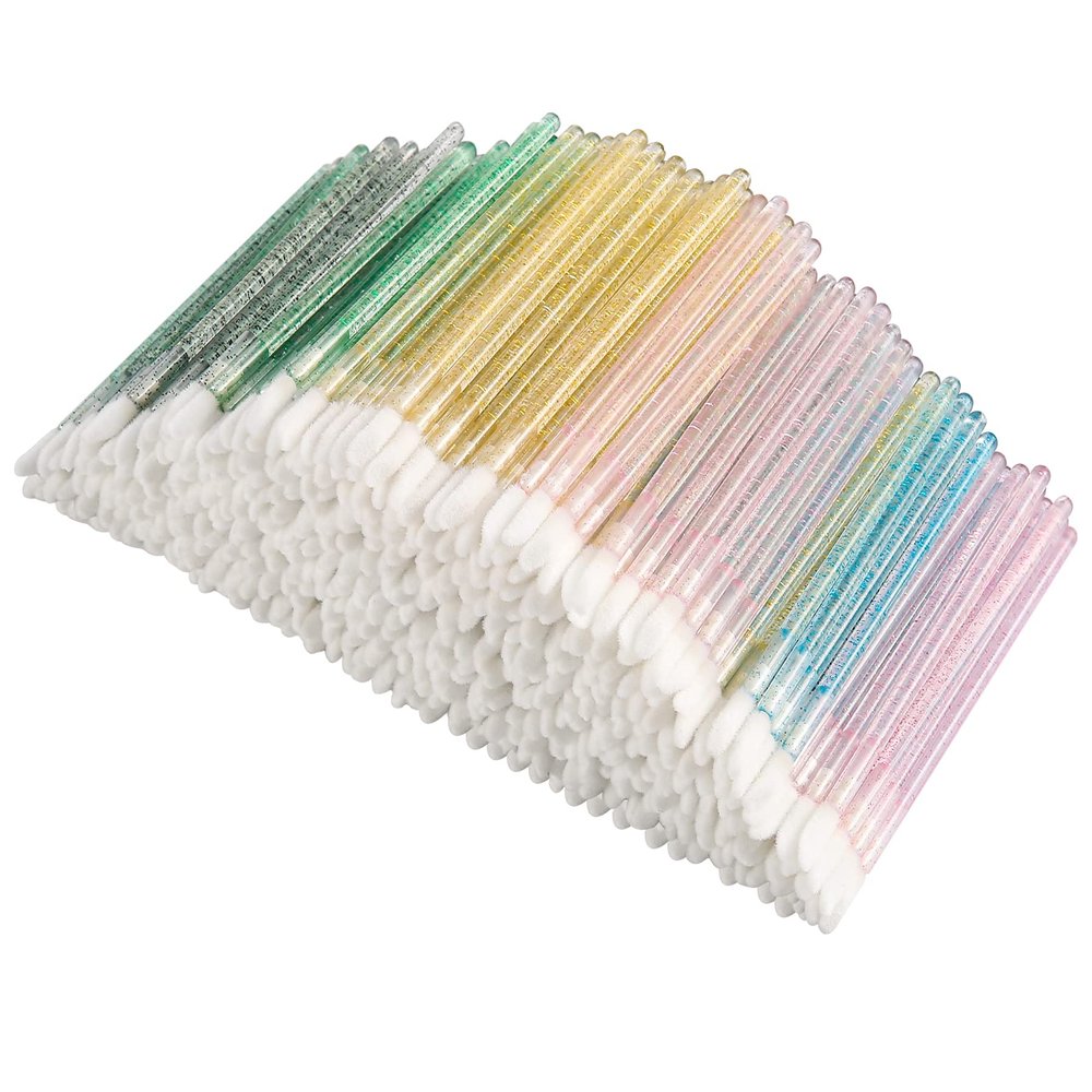 500 Pcs Disposable CrystaLip Brush Lip Gloss Applicators Lipstick Gloss Wands for lip care & Makeup Tool Kits (Mix color c)