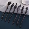 Chinese style hairpin ancient style wooden hair clasp simple black chopsticks head hair accessories view 3