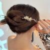 Chinese style hairpin ancient style wooden hair clasp simple black chopsticks head hair accessories view 4