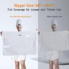 BYCOO Large Microfiber Hair Towel Wrap for Women, Anti Frizz Drying Towel, Fast Dry Turban Wet Hair, Long, Thick, Curly Super Absorbent Soft Towels - White view 2