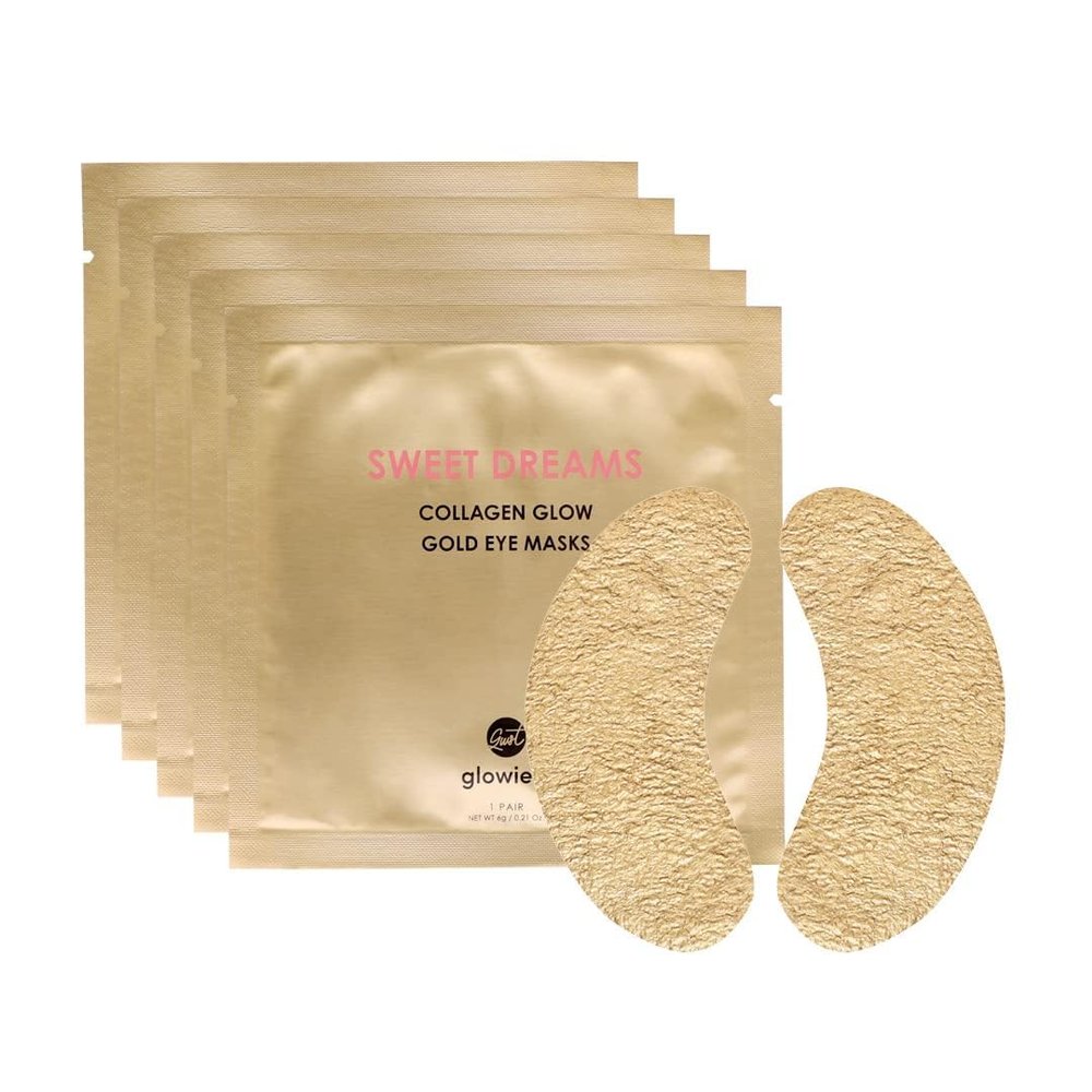 Sweet Dreams Collagen Glow Gold Eye Masks l Korean Under Eye Patches Puffy Eyes, Dark Circles & Wrinkles | Collagen, Niacinamide, Hyaluronic Acid & Peptides | Hydrating Eye Treatment& Self Beauty Care