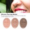 3pcs Silicone Nose Mouth Model, Professional Soft Flexible Piercing Model for Beauty Salon, Reusable Simulation Silicone Face Model for Acupuncture Teaching, Durable Silicone Prosthetic Nose view 2