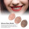 3pcs Silicone Nose Mouth Model, Professional Soft Flexible Piercing Model for Beauty Salon, Reusable Simulation Silicone Face Model for Acupuncture Teaching, Durable Silicone Prosthetic Nose view 3