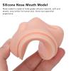 3pcs Silicone Nose Mouth Model, Professional Soft Flexible Piercing Model for Beauty Salon, Reusable Simulation Silicone Face Model for Acupuncture Teaching, Durable Silicone Prosthetic Nose view 4