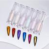 Katfan Pearl Liquid Nail Powder Pearlescent Ice Aurora Dust Nail Powder Chameleon Holographic Chrome Iridescent Mirror Effect Pigment High Gloss Nail Art Glitter for Home DIY Nail Tips view 2