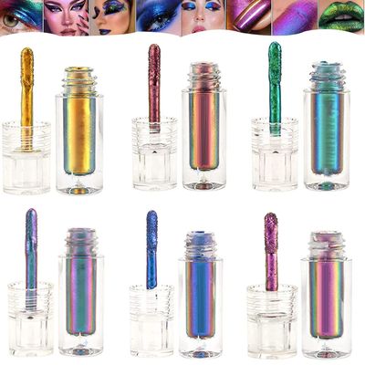 Ujicde Womens Lip Gloss, Multi-Chrome Liquid Lipsticks, Multi Chrome Eyeshadow Stick, Long Lasting Waterproof Non-Stick Cup Liquid Lipgloss (Color : 01-06)
