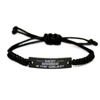 Best Barber in Galaxy Bracelet Barber Gifts for Coworker Barber Rope Bracelet Personalized Gifts,Barber Funny Birthday