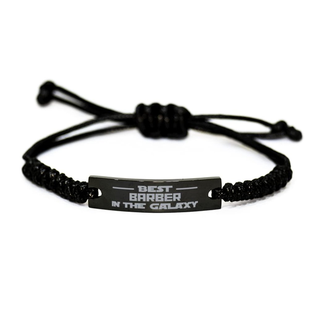 Best Barber in Galaxy Bracelet Barber Gifts for Coworker Barber Rope Bracelet Personalized Gifts,Barber Funny Birthday