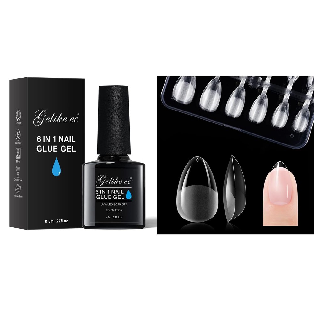 6 in 1 Gel Nail Glue and Soft Gel Nail Tips