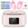 Paraffin Wax Machine for Hand and Feet -Paraffin Wax Warmer Moisturizing Kit Auto-time and Keep Warm Paraffin Hand Wax Machine for Arthritis (Pink) view 1