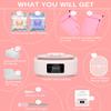 Paraffin Wax Machine for Hand and Feet -Paraffin Wax Warmer Moisturizing Kit Auto-time and Keep Warm Paraffin Hand Wax Machine for Arthritis (Pink) view 3