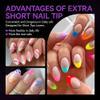 gelike ec 120PCS Extra Short Almond Soft Gel Nail Tips and 6 in 1 Nail Glue Base Gel Top Coat Set - Brush On Nail Glue for Acrylic Nails Tips view 4