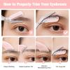 6 Pcs Eyebrow Trimmer Scissors with Comb, Curved Eye Brow Razor, Non-Slip Stainless Steel Facial Hair Removal Grooming, Brow Shaping Beard Shaving Kit Beauty Accessories for Women Men view 3