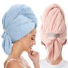 2 Pack Large Microfiber Hair Towel Wrap for Women, Anti Frizz Hair Drying Towels, Fast Dry Hair Turban - for Wet, Long, Thick, Curly Hair - Super Absorbent Soft Towels (Blue & Pink) view 1