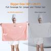 2 Pack Large Microfiber Hair Towel Wrap for Women, Anti Frizz Hair Drying Towels, Fast Dry Hair Turban - for Wet, Long, Thick, Curly Hair - Super Absorbent Soft Towels (Blue & Pink) view 2