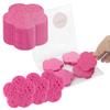 50 - Count Flower Compressed Facial Sponges + 50 - Count Heart Shape Face Sponge for Face Cleansing, 100 - Count Exfoliating Sponges for Cleansing Reusable in package,Best Makeup Gift, Pink view 2