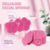 50 - Count Flower Compressed Facial Sponges + 50 - Count Heart Shape Face Sponge for Face Cleansing, 100 - Count Exfoliating Sponges for Cleansing Reusable in package,Best Makeup Gift, Pink view 3