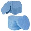 50 - Count Flower Compressed Facial Sponges + 50 - Count Heart Shape Face Sponge for Face Cleansing, 100 - Count Exfoliating Sponges for Cleansing Reusable in package,Best Makeup Gift, Blue view 1
