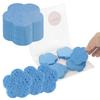 50 - Count Flower Compressed Facial Sponges + 50 - Count Heart Shape Face Sponge for Face Cleansing, 100 - Count Exfoliating Sponges for Cleansing Reusable in package,Best Makeup Gift, Blue view 2