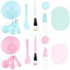 ABOOFAN Face Mask Mixing Bowl Set 18Pcs DIY Facemask Mixing Tool Kit with Facial Mask Bowl Stick Spatula Silicone Brush Spray Bottle Puff Soaking Bottle Gauges (Pink+Green) view 1