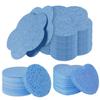 150-Count Compressed Facial Sponges, Spunspon Cellulose Facial Sponges, 100% Natural Cosmetic Spa Sponges for Facial Cleansing, Exfoliating Mask, Makeup Removal, Flower Round and Heart Shape Set, Blue view 1