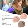 3pcs Simulated Mouth Model with, 3D Piercing Practice Silicone Mouth Model with Acrylic Stand, Reusable Silicone Mouth for Lip Nail Display view 2